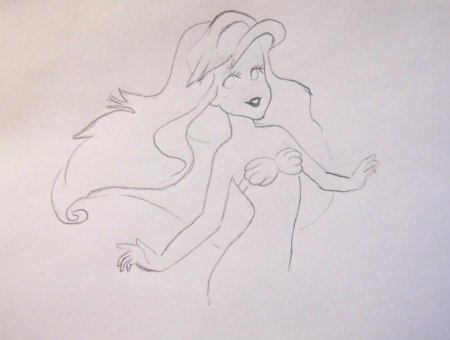 Русалка карандашом для начинающих