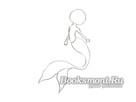 Как нарисовать русалочку поэтапно