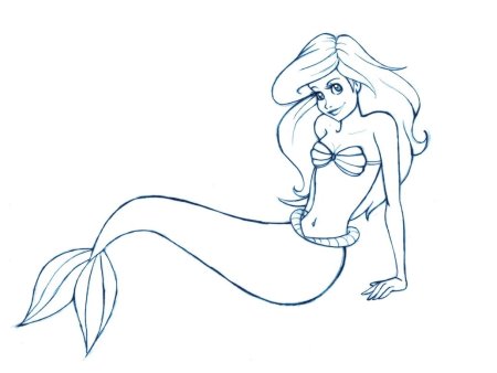 Поэтапное рисование русалки