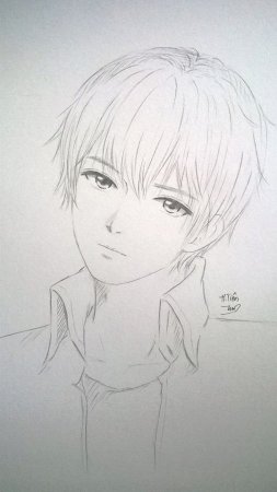 Аниме парни карандашом красивые