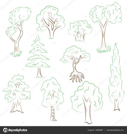 Рисование деревьев антураж