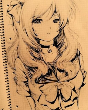 Рисунки лица легкие аниме