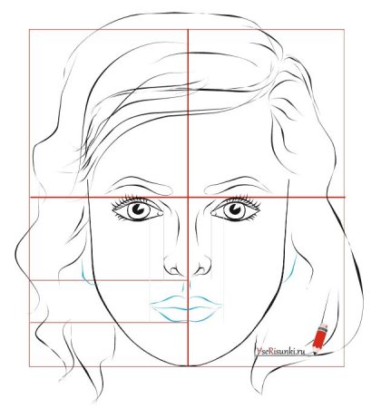 Девушка карандашом для начинающих