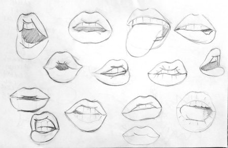 Картинки для срисовки губы