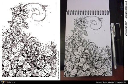 Рисунки зеленой ручкой