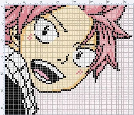 Пиксель арты схемы аниме