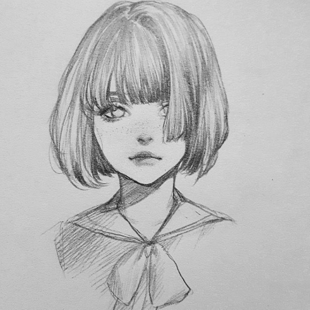 Аниме портрет для срисовки