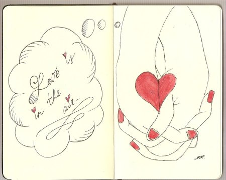 Поэтапное рисование сердечка