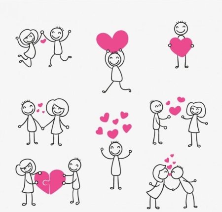 Поцелуй рисунок поэтапно