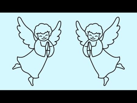 Нарисовать ангелочка поэтапно