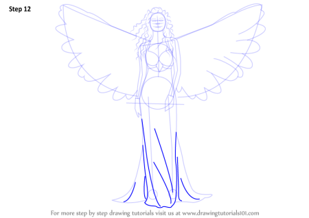Поэтапное рисование ангела