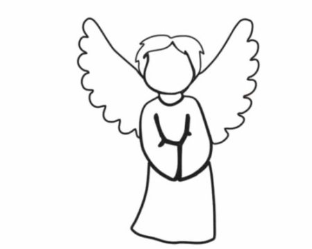 Лёгкие рисунки ангела