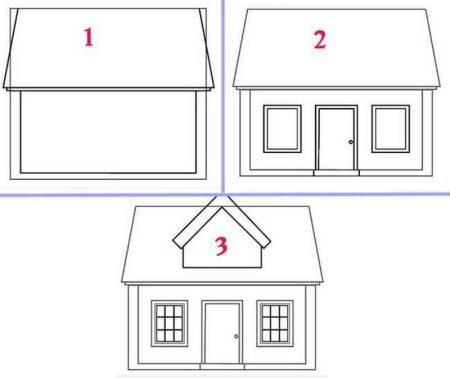 Как нарисовать дом поэтапно