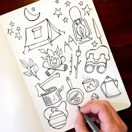 Идеи для скетчбука лёгкие