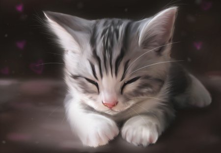 Милый котенок арт