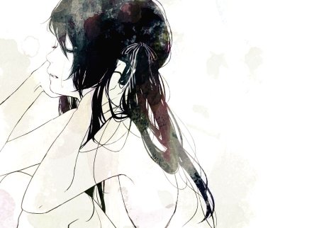 Аниме девушка грусть