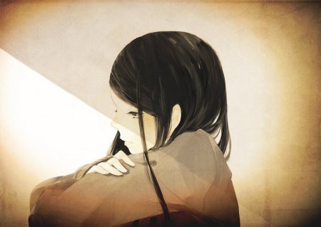 Одинокая девушка аниме