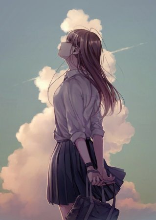 Аниме девушка плачет