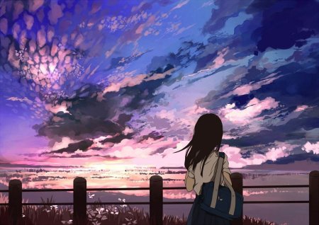 Аниме девушка плачет