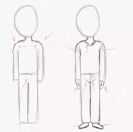 Рисование человека пошагово для детей