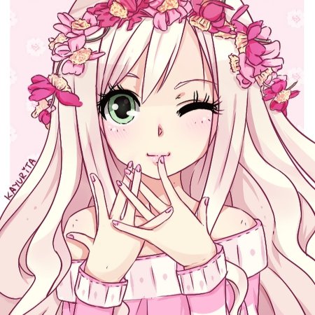 Аниме девушка с распущенными волосами