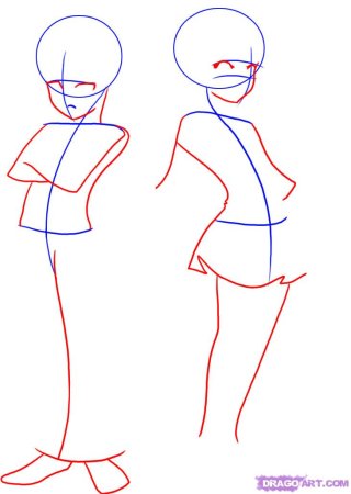 Поэтапное рисование девочки для детей