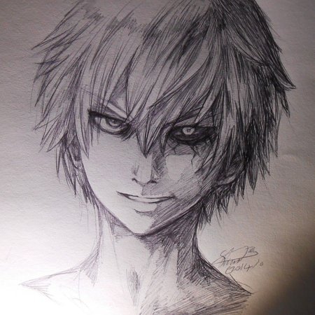 Аниме мальчики карандашом