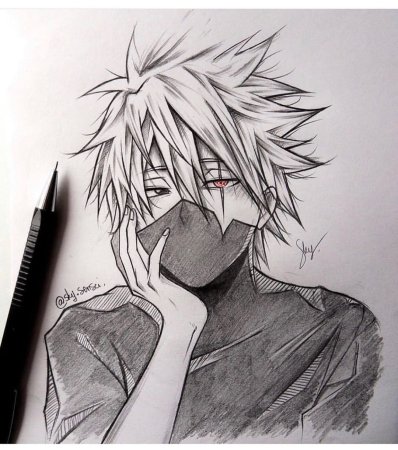 Аниме Наруто Какаши скетч