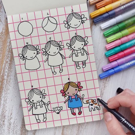 Уроки рисования фломастерами для детей