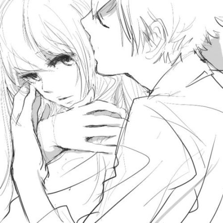 Аниме объятия карандашом