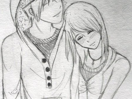 Картинки для срисовки парень и девушка