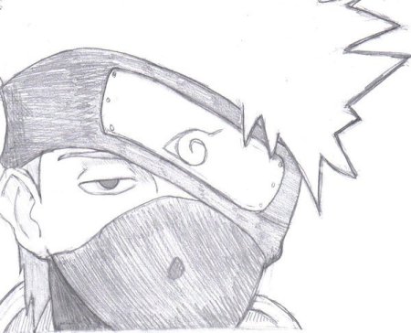 Рисунки для срисовки Наруто Какаши