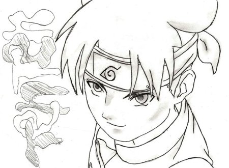 Раскраска Наруто тентен