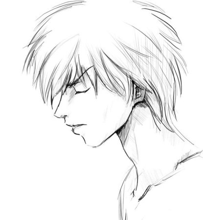 Рисунки карандашом аниме парни