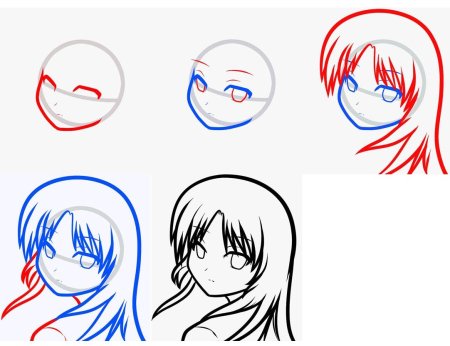 Рисунки по этапно аниме