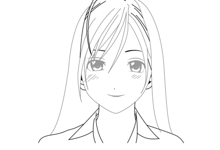 Аниме девушки карандашом поэтапно