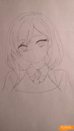 Аниме глаза карандашом для начинающих