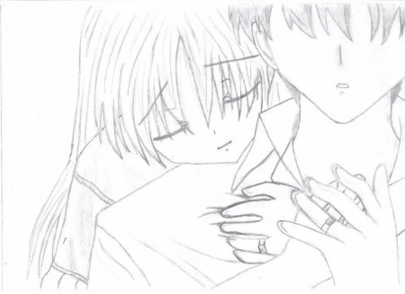 Аниме карандашом любовь