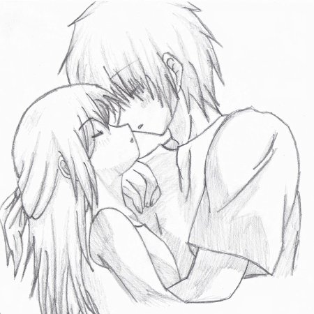 Аниме карандашом любовь