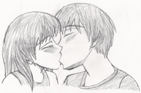 Поцелуй для срисовки