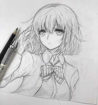 Анимер рисунки карандашом