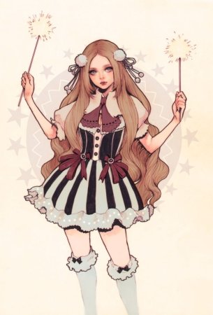 Девушка с анимешном стиле