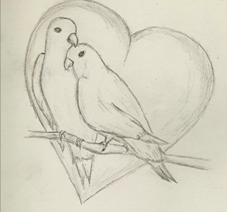 Поцелуй рисовать