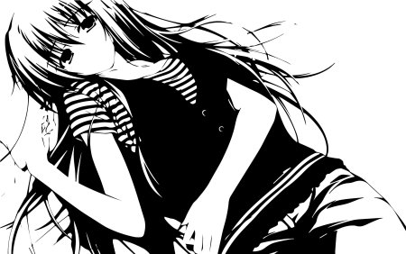 Аниме черно белое