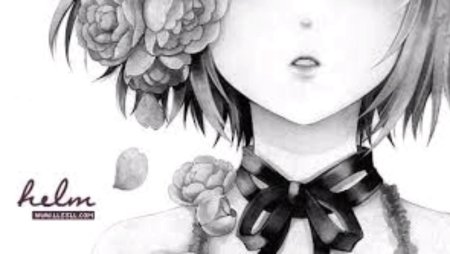 Аниме арт чб