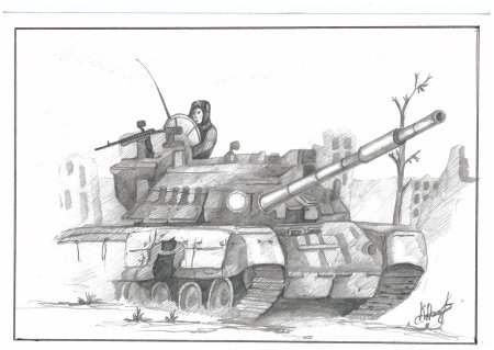Рисунок на военную тему карандашом