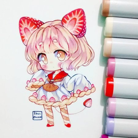 Чиби маркерами Copic