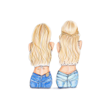 Рисунки для срисовки подруги