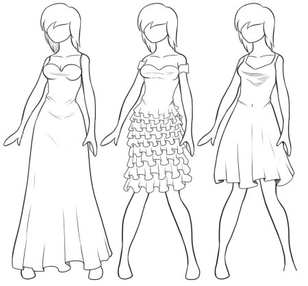 Платья для срисовки