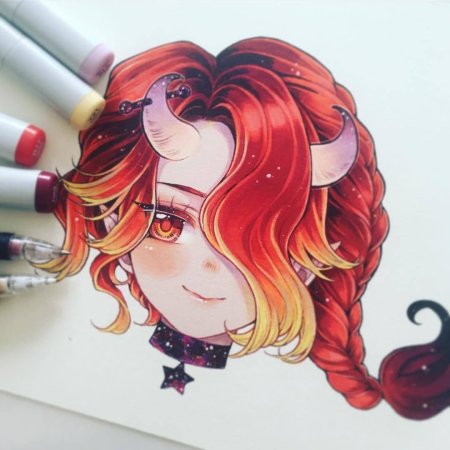 Огонь маркерами